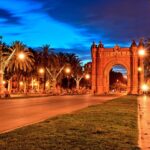 Arc-de-Triomphe-in-Parc-de-la-Ciutadella-at-dusk-Barcelona